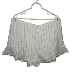 American Eagle Striped Ruffle Shorts Women Size XXL New